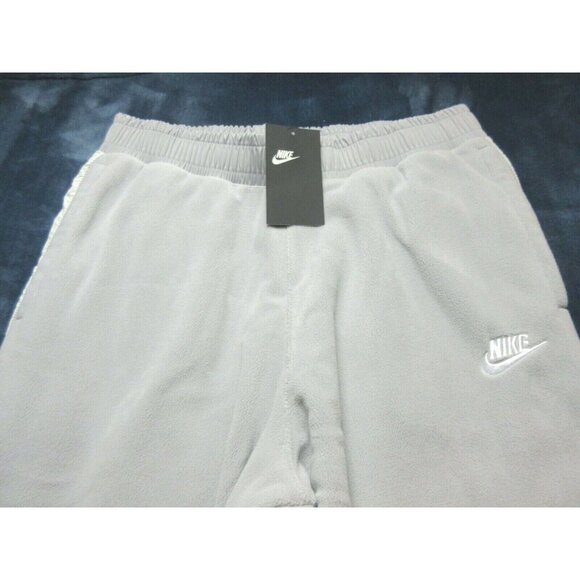 Nike Men's NSW Fleece Winter Jogger Pants Grey Silver Tapered Leg Standard Fit - Picture 4 of 6